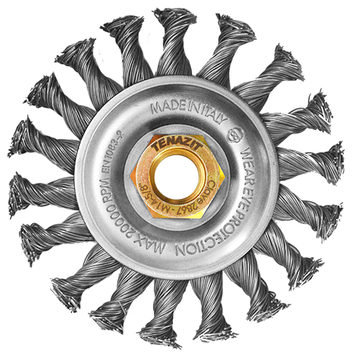 CEPILLO CIRCULAR TRENZADO ACERO 4" MULTI-ROSCA  AUSTROMEX 2867
