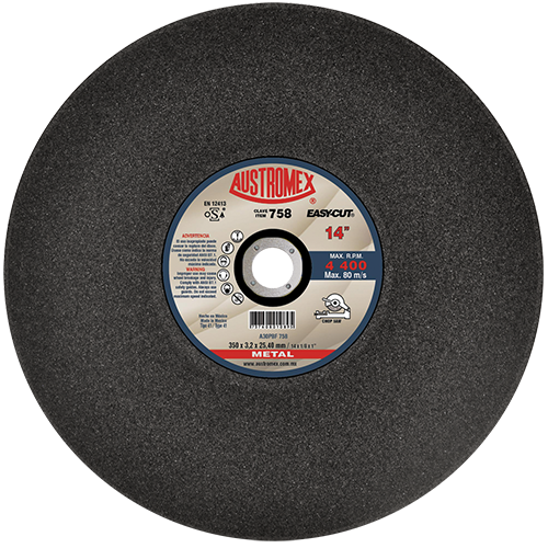 DISCO CORTE METAL 14" X 1/8 X 1" (P/ CORTADORA) EASY-CUT AUSTROMEX 758