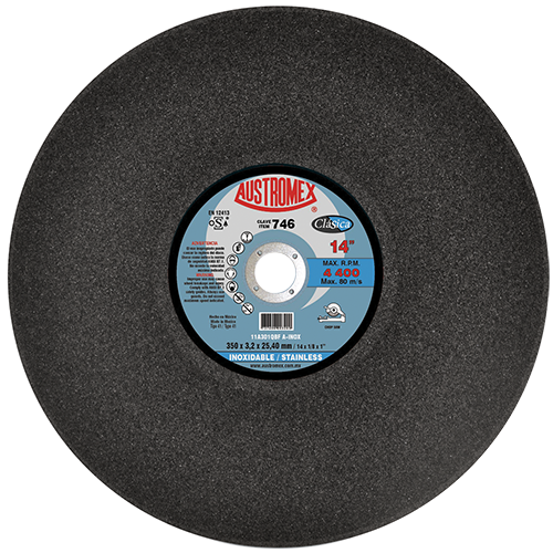 DISCO CORTE INOX 14" X 1/8" X 1" (P/ CORTADORA) CLASICA AUSTROMEX 746