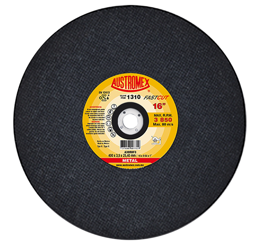 DISCO CORTE METAL 16'' X 9/64 X 1'' FAST-CUT AUSTROMEX 1310
