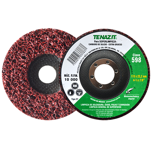 DISCO P/ LIMPIEZA 4-1/2 X 7/8 EXTRA GRUESO (SUPER LIMPIEZA) AUSTROMEX 598