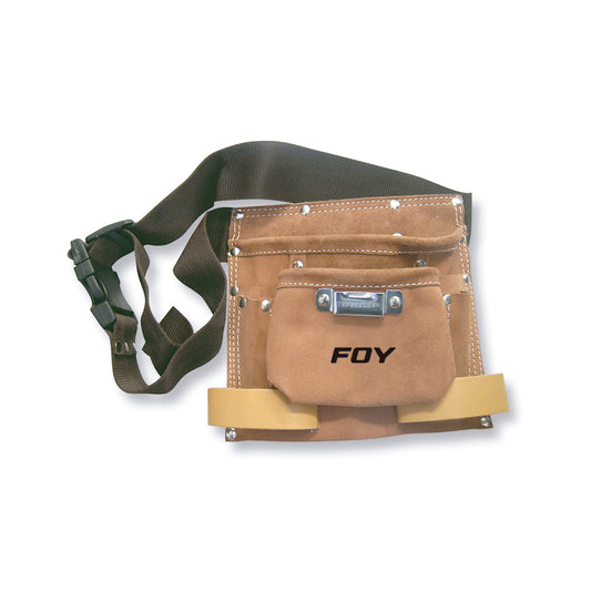 PORTAHERRAMIENTAS CUERO CON CINTO 4 COMPARTIMIENTOS FOY 143213