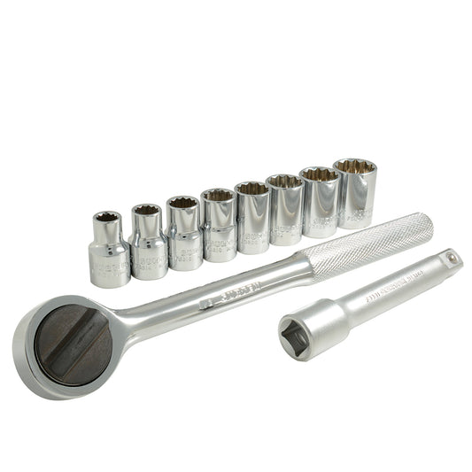 DADOS Y ACCESORIOS 1/2" (JUEGO 10PZ)STD BLISTER SURTEK A01S