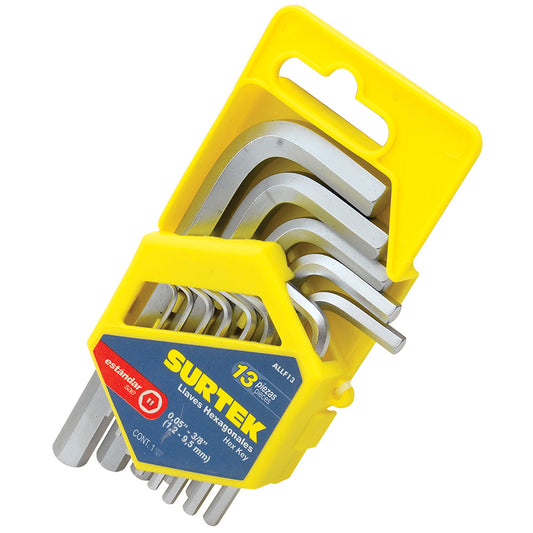 LLAVES ALLEN HEX (JUEGO 13PZ) .05 - 7/32" SURTEK ALLF13