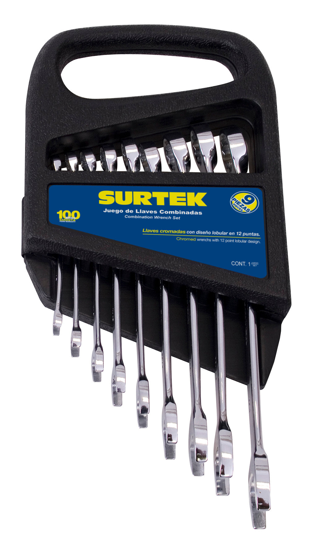 LLAVES MIXTAS (JUEGO 9PZ) 1/4 - 3/4" SURTEK F05S
