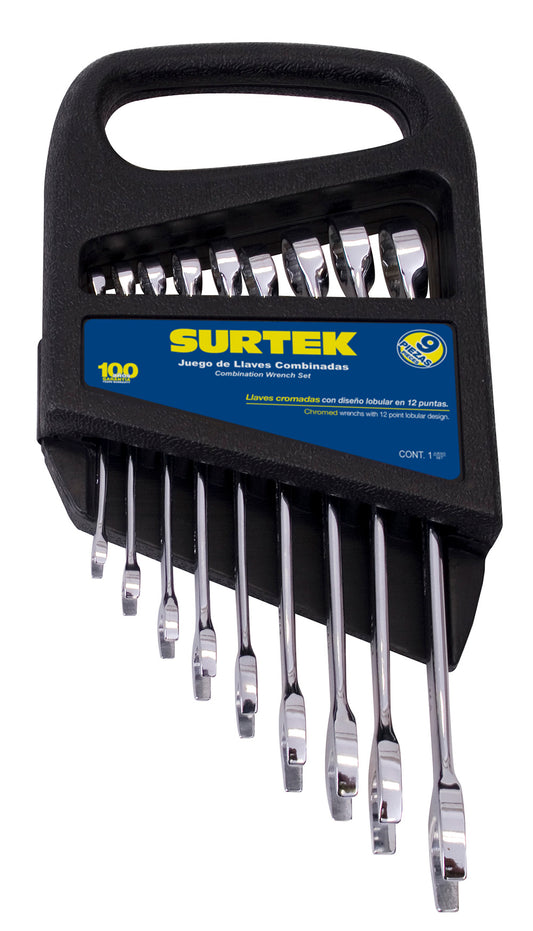 LLAVES MIXTAS (JUEGO 9PZ) 1/4 - 3/4" SURTEK F05S
