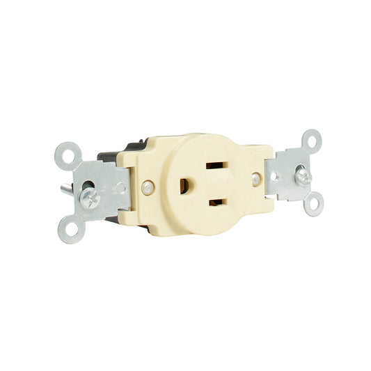 CONTACTO SENCILLO ATERRIZADO TAPA MARFIL BASE NEGRA 15A 127V SURTEK 136401