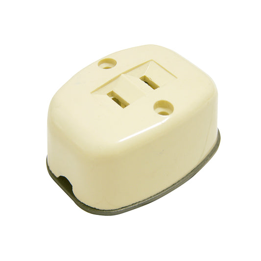 CONTACTO OVAL SENCILLO VISIBLE 6A 127V SURTEK 136411