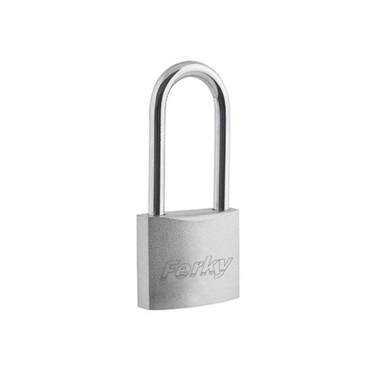 CANDADO DE HIERRO FERKY PLATA 25MM ARCO LARGO CHI25PGL