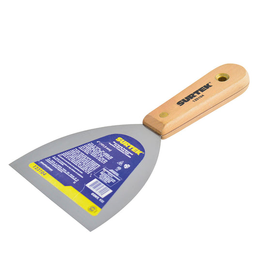 ESPATULA FLEXIBLE MANGO DE MADERA 4" SURTEK 123104 (A-M)