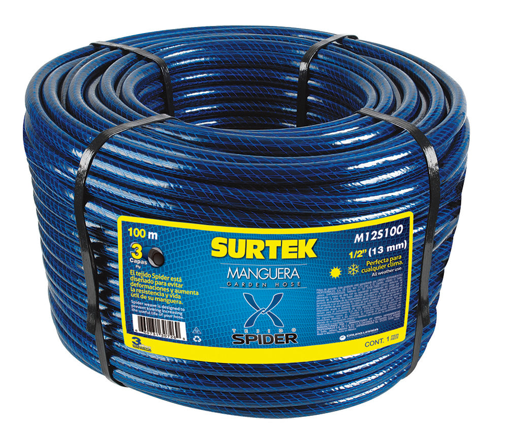 MANGUERA SPIDER 1/2" ROLLO 100M SURTEK M12S100