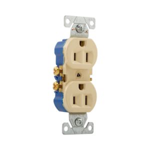 CONTACTO DUPLEX POLARIZADO + TIERRA MARFIL/BLANCO EATON 270V