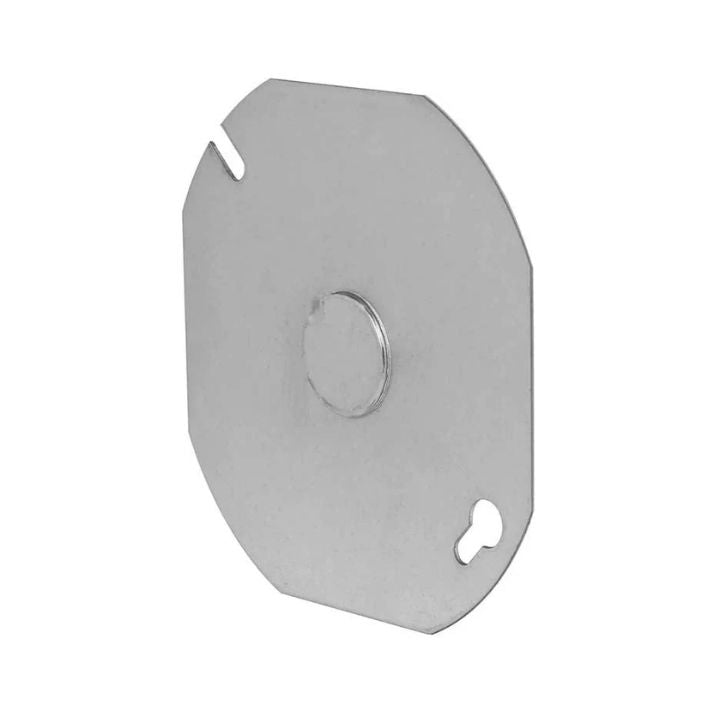 TAPA PARA CAJA OCTAGONAL 4" GALVANIZADA JVD278