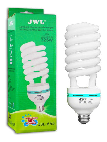 FOCO AHORRADOR ESPIRAL 65W = 350W BLANCO JWJ JBL-665