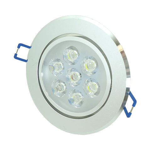 LUMINARIO EMPOTRABLE LUZ LED 7W BASE SATINADO JLP-7X1 BS