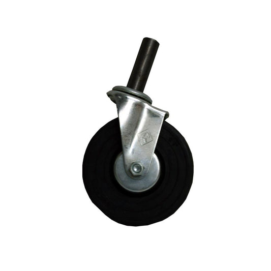 RODAJA ANDAMIO 6'' HULE ESPIGA PERNO SOLIDO 1'' CON FRENO HI1523F 125KG