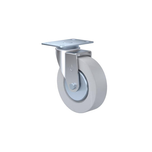 RODAJA INOX 5'' POLIETILENO PLACA GIRA HU1275POLCR 55KG