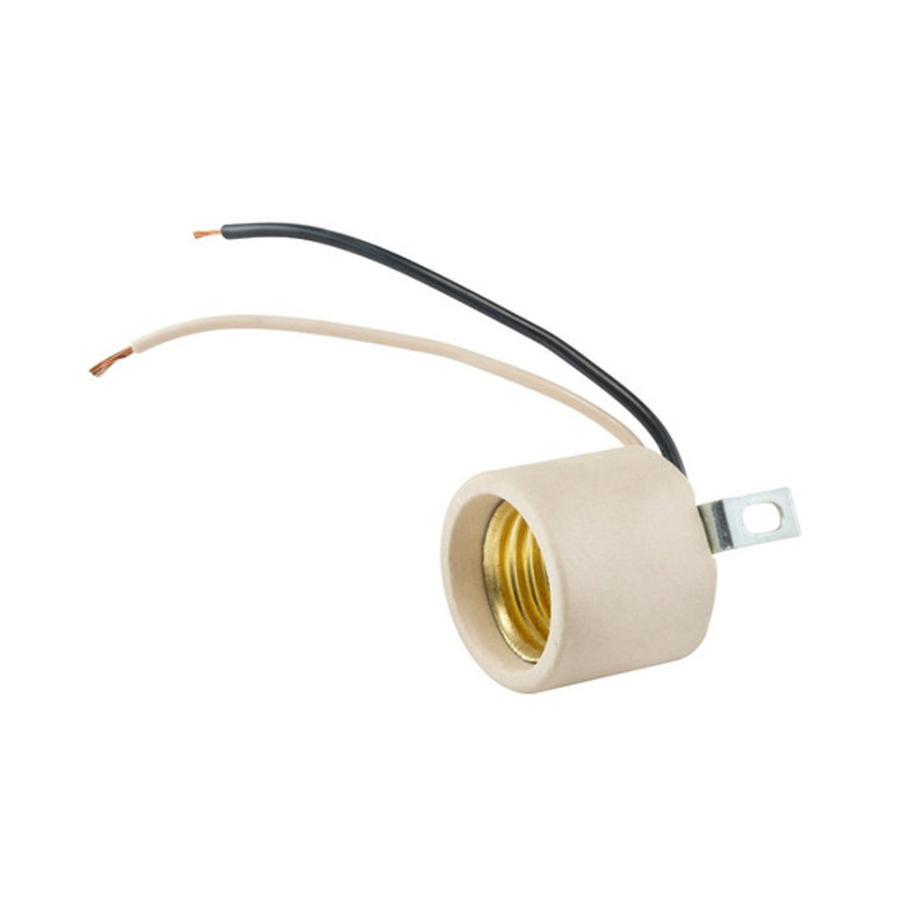 PORTALAMPARA PORCELANA PARA CANDIL CON ESCUADRA IUSA P117B 310750