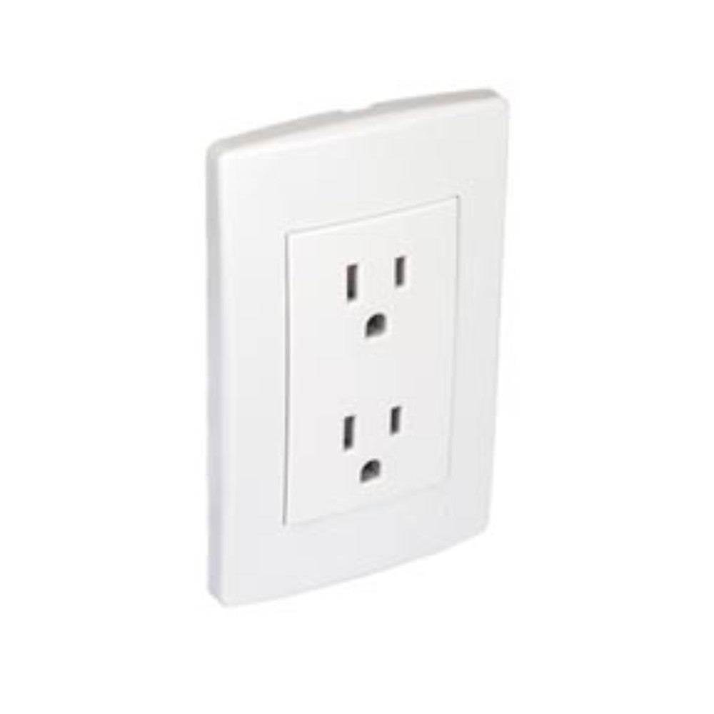 CONTACTO (TOMACORRIENTE) DUPLEX CON TAPA BLANCO SCUDETTO IUSA 353S