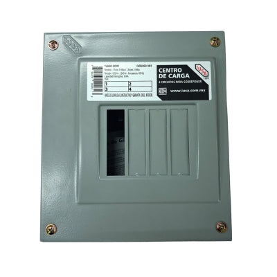 CENTRO DE CARGA 4 UNIDADES 70amp SOBREPONER IUSA 302447/3041