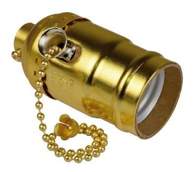 PORTALAMPARA LADRON LATONADO CON CADENA 616054