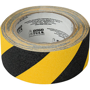 CINTA ANTIDERRAPANTE AMARILLO CON NEGRO 2" X 4.57m DOGO IM2006
