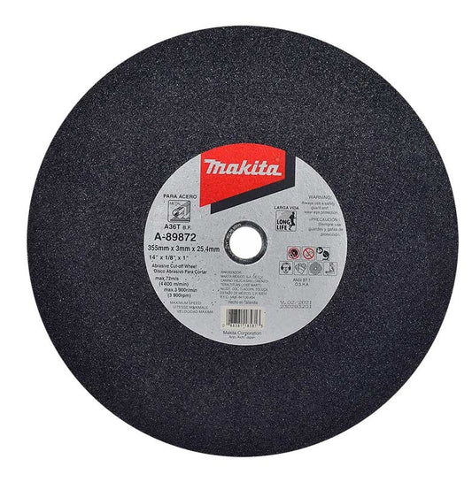 DISCO CORTE METAL 14" X 1/8 X 1'' (P/ CORTADORA) MAKITA A-89872