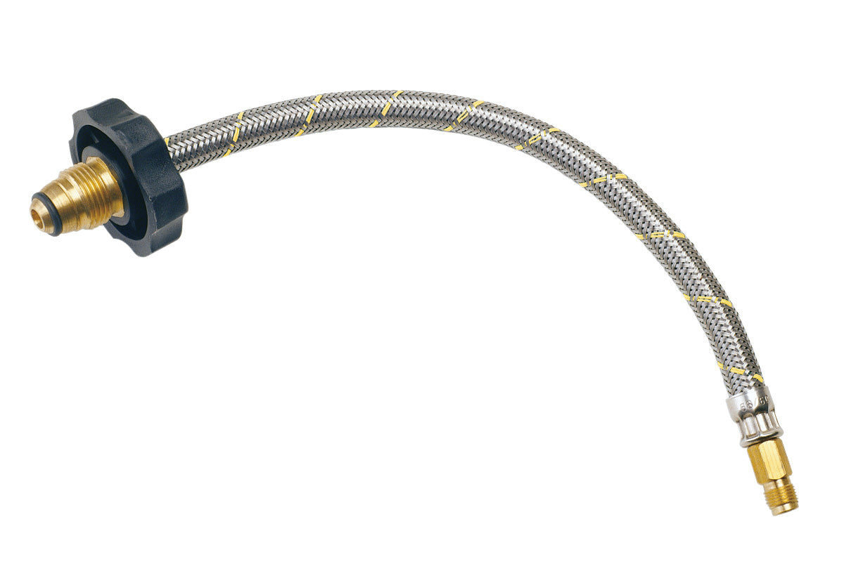 PIG-TAIL FLEX DE DOS VIAS 7/16" AL REGULADOR 7/8" TUERCA IZQ ACERO COFLEX AG-P55