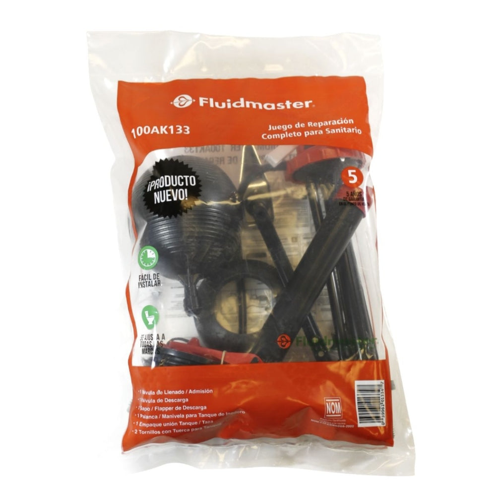 JUEGO DE HERRAJES PARA WC CLASICO (EN BOLSA) FLUIDMASTER 100AK133