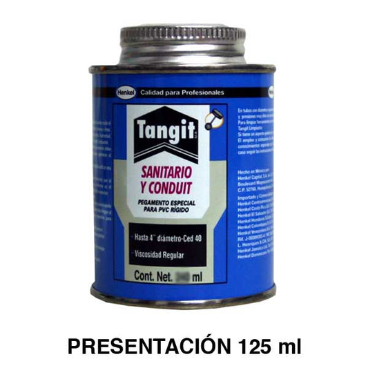 CEMENTO PARA PVC (TRANSPARENTE TAMAÑO CHICO) 125ML SANITARIO TANGIT 2731881