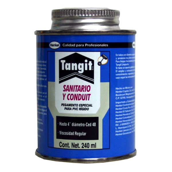 CEMENTO PARA PVC (AZUL) 240ML SANITARIO TANGIT 2030449