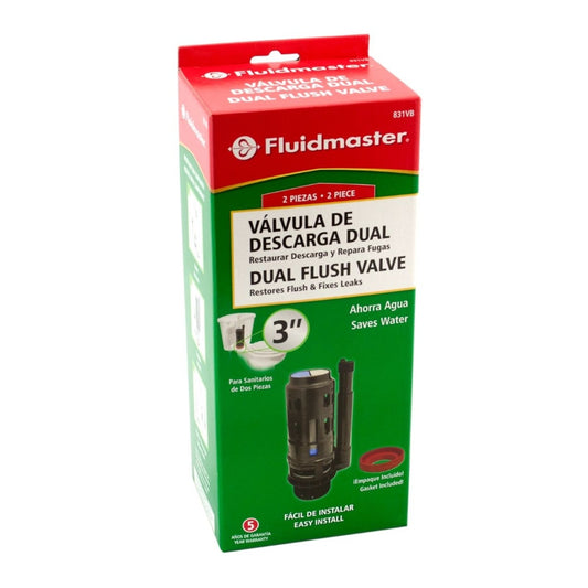 VALVULA ARGA DUAL 3" WC DOS PIEZAS FLUIDMASTER 831VBP4