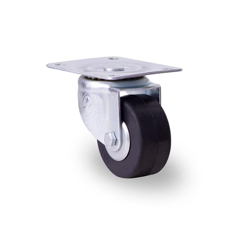 RODAJA INDUSTRIAL 3'' HULE PLACA GIRA HI76PG 75kg