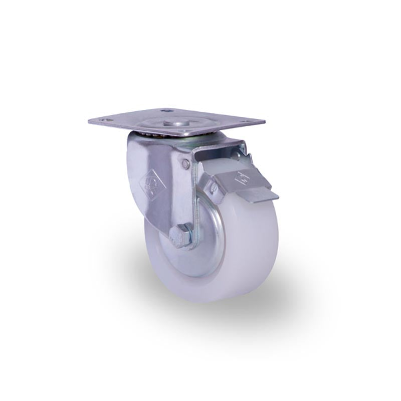 RODAJA INDUSTRIAL 4'' HULE PLACA GIRA HI101PGGA 100kg