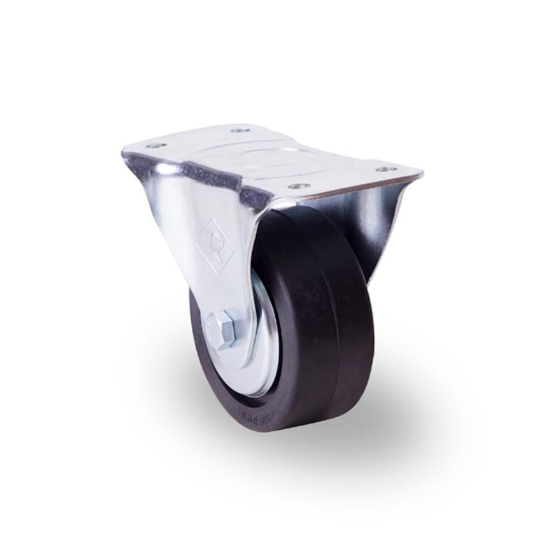 RODAJA INDUSTRIAL 4'' HULE PLACA FIJA BALERO HI101PFGA 100kg