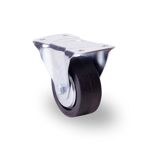 RODAJA INDUSTRIAL 4'' HULE PLACA FIJA BALERO HI101PFGA 100kg
