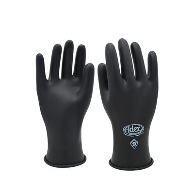 GUANTE NEGRO CONTRA ACIDO 280mm TALLA #8 ADEX