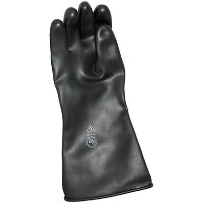 GUANTE NEGRO CONTRA ACIDO 350mm TALLA #9 ADEX