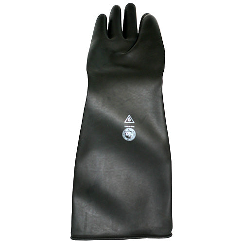 GUANTE 18" CONTRA ACIDO NEGRO 450mm TALLA #8 RUDDEX