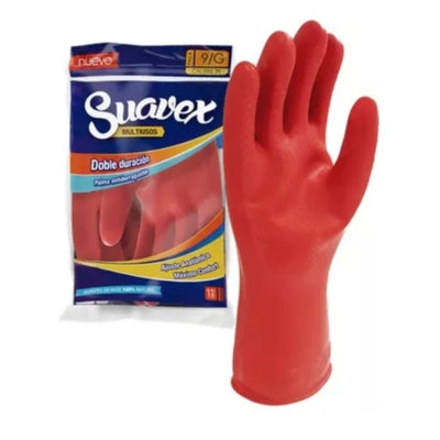 GUANTE ROJO SUAVEX MULTIUSOS TALLA #9 ADEX