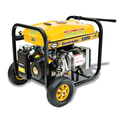 GENERADOR 5500W 10hp MOTOR GASOLINA TANQUE 25lts EVANS G55MG1000THW