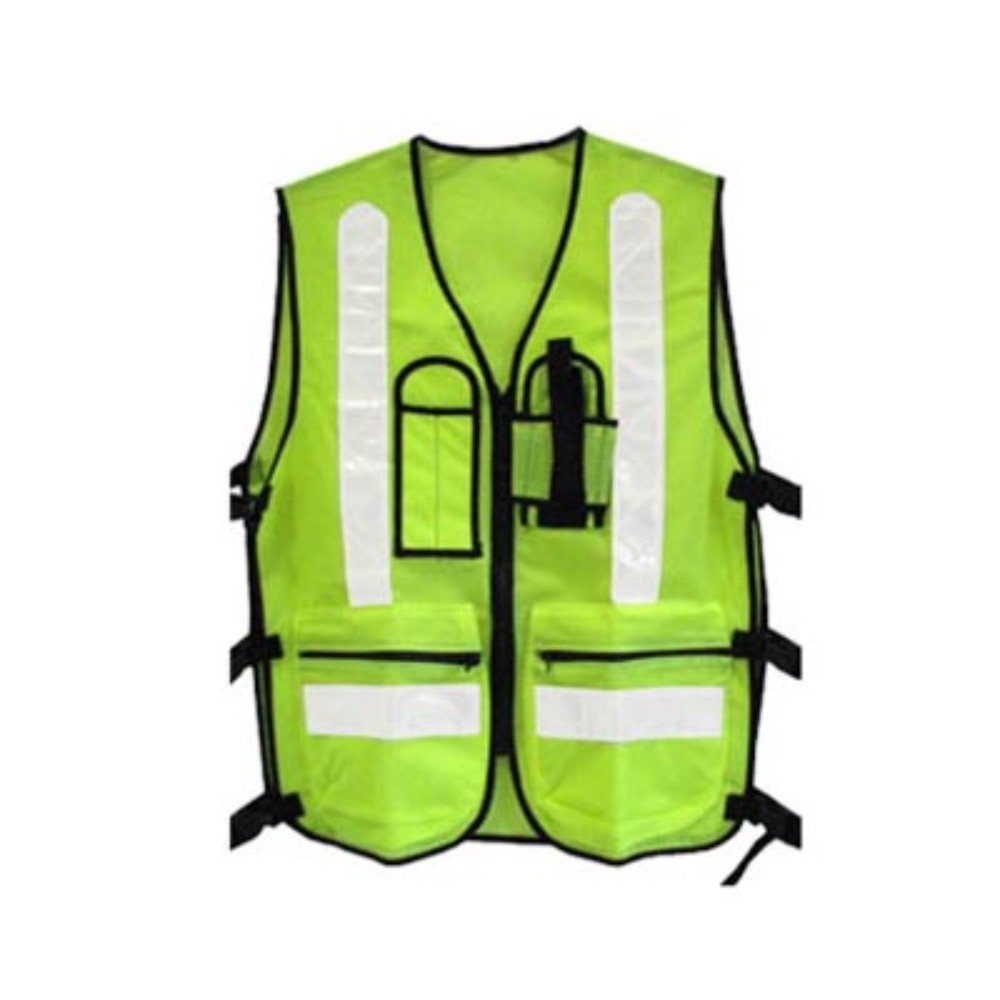 CHALECO MALLA CON PORTA RADIO VERDE 1202 AEM/V