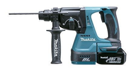 ROTOMARTILLO ELECTRONEUMATICO INALAMBRICO 15/16" 18V 950rpm LI-ION (2 BATERIAS) 3.0AH MAKITA DHR242RFE