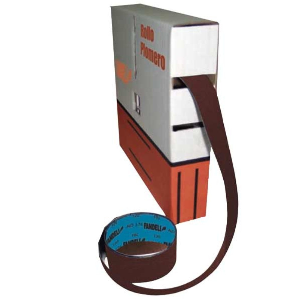 ROLLO DE LIJA PLOMERO 1-1/2 X 45.72 m GRANO 120 (POR METRO)  J-74 FANDELI 29985