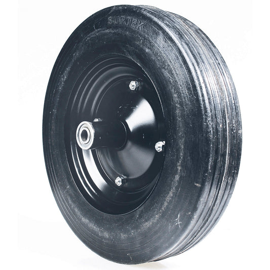 LLANTA SOLIDA 14" CON RIN PARA CARRETILLA (INCLUYE EJE) SURTEK CATLS