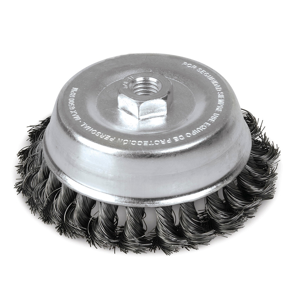 CARDA COPA TRENZADA (DELGADO) 5" X 0.35 ROSCA 5/8" FOY C306