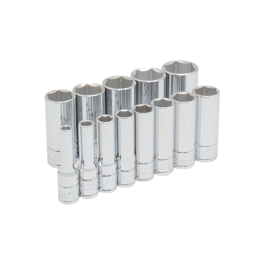 JUEGO DADOS LARGOS 3/8" 6PUNTAS PULGADAS (13 PZAS) URREA 52114