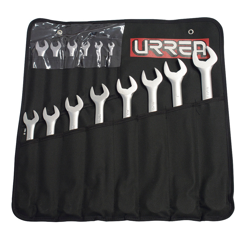 LLAVES COMBINADA (JUEGO 14PZ) 1/4 -1-1/16" 12 PUNTAS SATIN URREA 1200DA