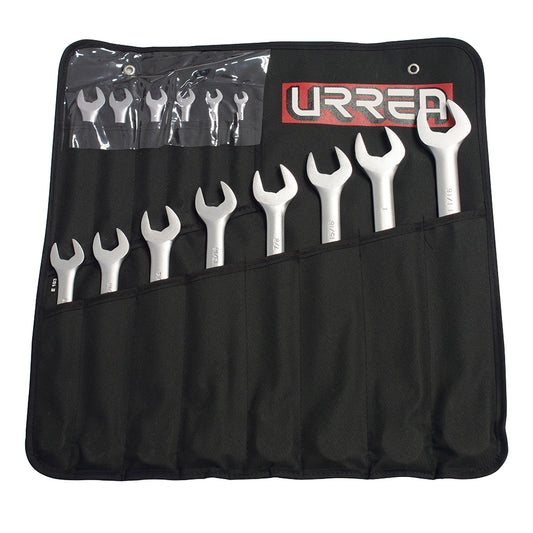 LLAVES COMBINADA (JUEGO 14PZ) 1/4 -1-1/16" 12 PUNTAS SATIN URREA 1200DA
