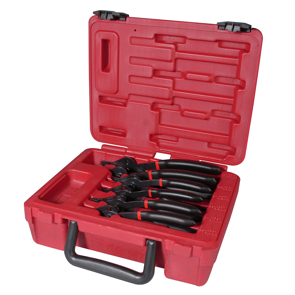 JUEGO 6 PINZAS PARA ANILLOS DE RETENCION USO INDUSTRIAL URREA 360D